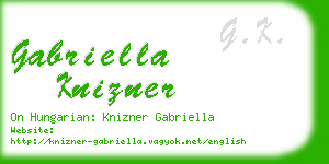 gabriella knizner business card